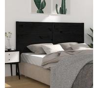 Berkfield Headboard Black 206X4X100 Cm Solid Wood Pine
