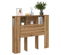 Berkfield Headboard Cabinet Artisan Oak 120X19X104.5 Cm Engineered Wood