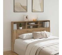 Berkfield Headboard Cabinet Artisan Oak 160X19X103.5 Cm Engineered Wood