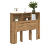 Berkfield Headboard Cabinet Artisian Oak 120X19X103.5 Cm Engineered Wood