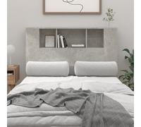 Berkfield Headboard Cabinet Concrete Grey 120X18.5X104.5 Cm