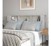 Berkfield Headboard Cabinet Concrete Grey 180X18.5X104.5 Cm