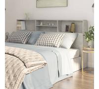 Berkfield Headboard Cabinet Concrete Grey 200X19X103.5 Cm