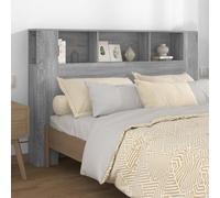 Berkfield Headboard Cabinet Grey Sonoma 160X18.5X104.5 Cm