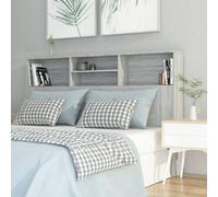 Berkfield Headboard Cabinet Grey Sonoma 160X19X103.5 Cm