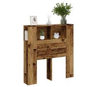 Berkfield Headboard Cabinet Old Wood 100X19X104.5 Cm Engineered Wood