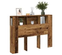 Berkfield Headboard Cabinet Old Wood 140X18.5X102.5 Cm Engineered Wood