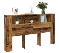 Berkfield Headboard Cabinet Old Wood 180X18.5X102.5 Cm Engineered Wood