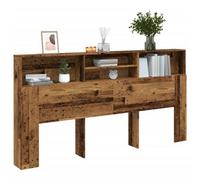 Berkfield Headboard Cabinet Old Wood 200X19X103.5 Cm Engineered Wood