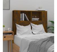 Berkfield Headboard Cabinet Smoked Oak 100X18.5X104.5 Cm