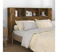 Berkfield Headboard Cabinet Smoked Oak 160X18.5X104.5 Cm