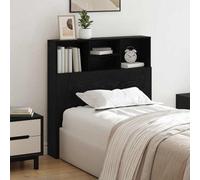 Berkfield Headboard Cabinet With Shelf Black Oak Engineered Wood