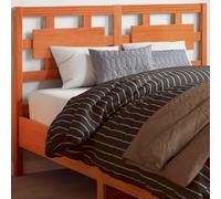 Berkfield Headboard Wax Brown 135 Cm Solid Wood Pine