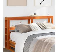 Berkfield Headboard With Shelves Wax Brown 150 Cm Solid Wood Pine