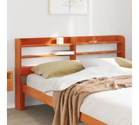 Berkfield Headboard With Shelves Wax Brown 160 Cm Solid Wood Pine