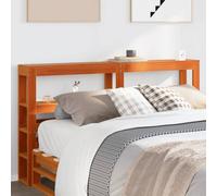 Berkfield Headboard With Shelves Wax Brown 160 Cm Solid Wood Pine