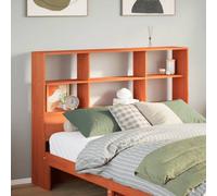Berkfield Headboard With Storage Wax Brown 150 Cm Solid Wood Pine