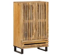 Berkfield Highboard 60X34X100 Cm Solid Wood Rough Mango