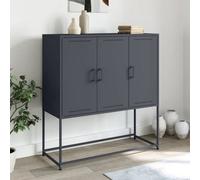 Berkfield Highboard Anthracite 100.5X39X107 Cm Steel
