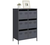 Berkfield Highboard Anthracite 68X39X101.5 Cm Steel