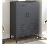 Berkfield Highboard Anthracite 68X39X101.5 Cm Steel
