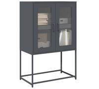 Berkfield Highboard Anthracite 68X39X107 Cm Steel