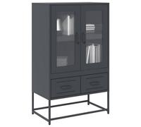 Berkfield Highboard Anthracite 68X39X111.5 Cm Steel