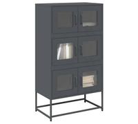 Berkfield Highboard Anthracite 68X39X123 Cm Steel