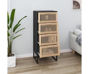 Berkfield Highboard Black 40X30X95 Cm Engineered Wood