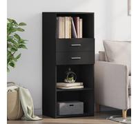 Berkfield Highboard Black 50X42.5X124 Cm Engineered Wood