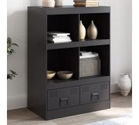 Berkfield Highboard Black 67X39X95 Cm Steel