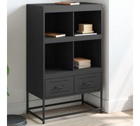 Berkfield Highboard Black 68.5X39X111.5 Cm Steel