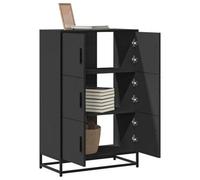 Berkfield Highboard Black 68X35X106.5 Cm Engineered Wood And Metal