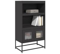 Berkfield Highboard Black 68X39X123 Cm Steel