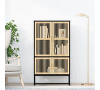 Berkfield Highboard Black 70X35X125 Cm Engineered Wood