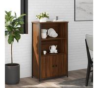 Berkfield Highboard Brown Oak 62X32X103.5 Cm Engineered Wood