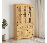 Berkfield Highboard Corona Brown 112X43X196 Cm Solid Wood Mexican Pine