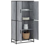 Berkfield Highboard Grey Sonoma 68X35X139 Cm Engineered Wood