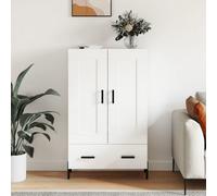 Berkfield Highboard High Gloss White 69.5X31X115 Cm Engineered Wood