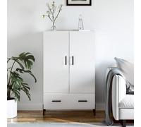 Berkfield Highboard High Gloss White 69.5X31X115 Cm Engineered Wood