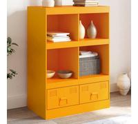Berkfield Highboard Mustard Yellow 67X39X95 Cm Steel