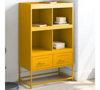 Berkfield Highboard Mustard Yellow 68.5X39X111.5 Cm Steel