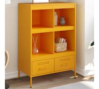 Berkfield Highboard Mustard Yellow 68X39X101.5 Cm Steel