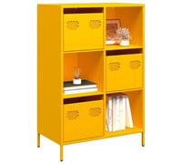 Berkfield Highboard Mustard Yellow 68X39X103.5 Cm Steel