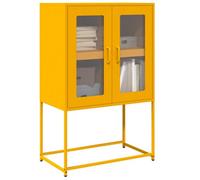 Berkfield Highboard Mustard Yellow 68X39X107 Cm Steel