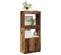 Berkfield Highboard Old Wood 63X33X140 Cm Engineered Wood