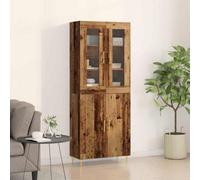 Berkfield Highboard Old Wood 69.5X34X180 Cm Engineered Wood