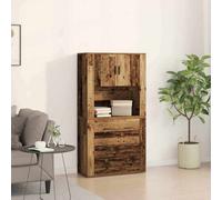 Berkfield Highboard Old Wood 80X33X150 Cm Engineered Wood