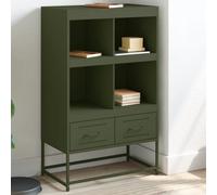 Berkfield Highboard Olive Green 68.5X39 X111.5 Cm Steel