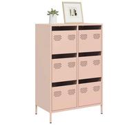 Berkfield Highboard Pink 68X39X101.5 Cm Steel